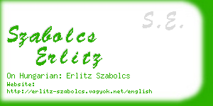 szabolcs erlitz business card